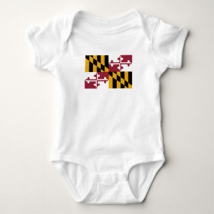 Body Para Bebê Bandeira do Estado de Maryland