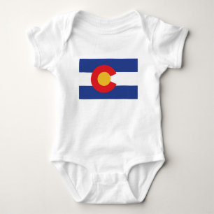 Body Para Bebê Bandeira do Estado do Colorado