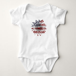 Body Para Bebê bandeira do girassol 