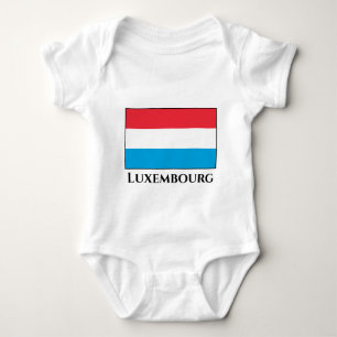 Body Para Bebê Bandeira do Luxemburgo