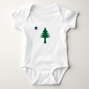 Body Para Bebê Bandeira do Maine de 1901