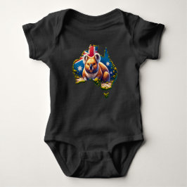 Body Para Bebê bandeira do mapa do urso coala da Austrália