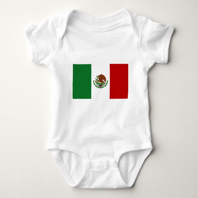 Body Para Bebê Bandeira do México (Frente)
