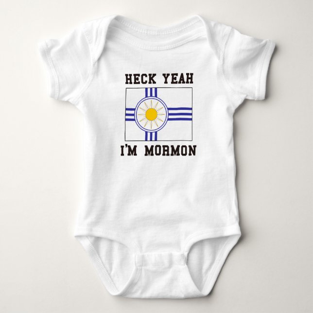 Body Para Bebê Bandeira do Mormon (Frente)
