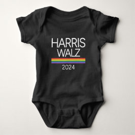 Body Para Bebê Bandeira do Orgulho LGBTQ Arco-íris Harris Walz 20