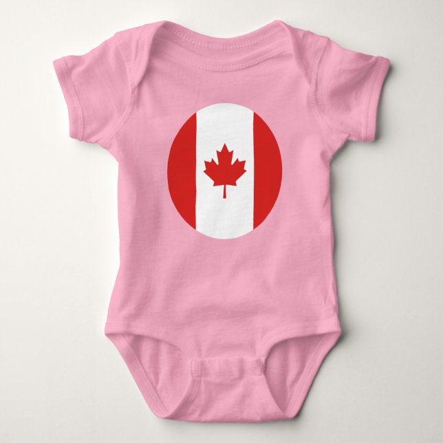 Body Para Bebê Bandeira do País Canadá-20240 (Frente)