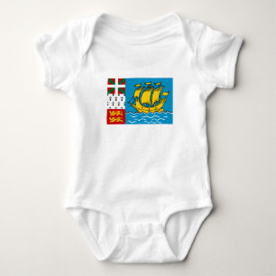 Body Para Bebê Bandeira do santo Pierre e Miquelon