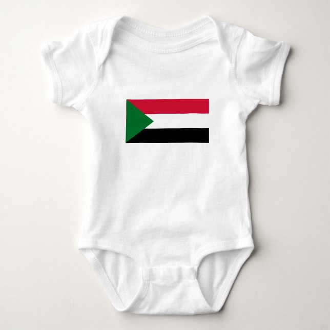 Body Para Bebê Bandeira do Sudão (Frente)