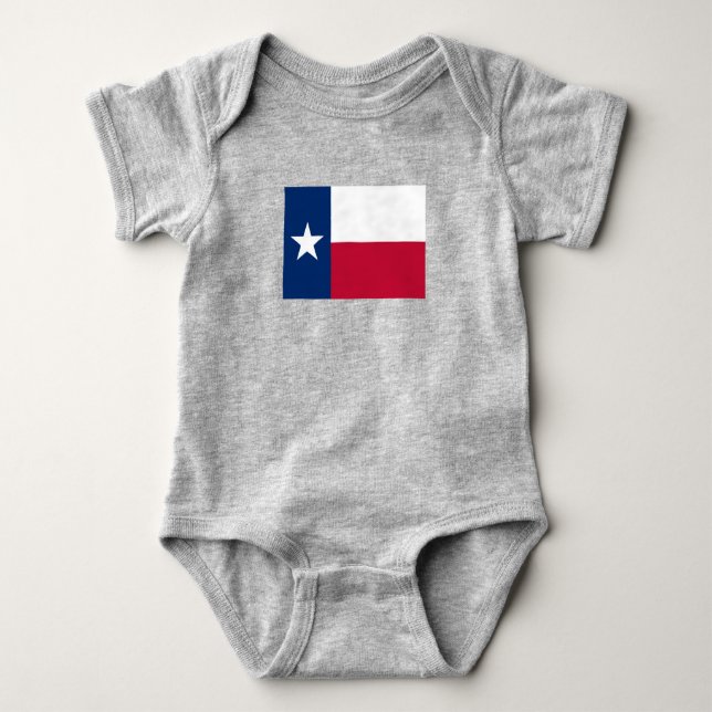 Body Para Bebê Bandeira do Texas (Frente)