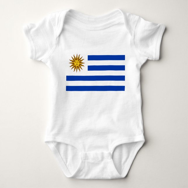 Body Para Bebê Bandeira do Uruguai (Frente)