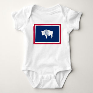 Body Para Bebê Bandeira do Wyoming