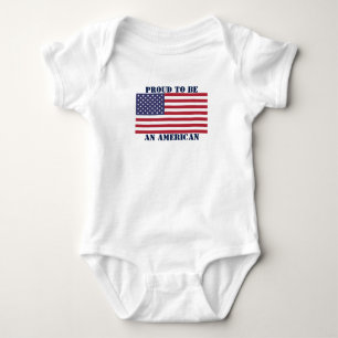 Body Para Bebê Bandeira dos Estados Unidos