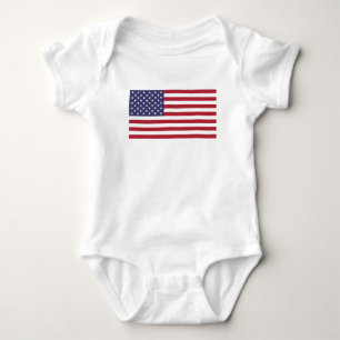Body Para Bebê Bandeira dos Estados Unidos