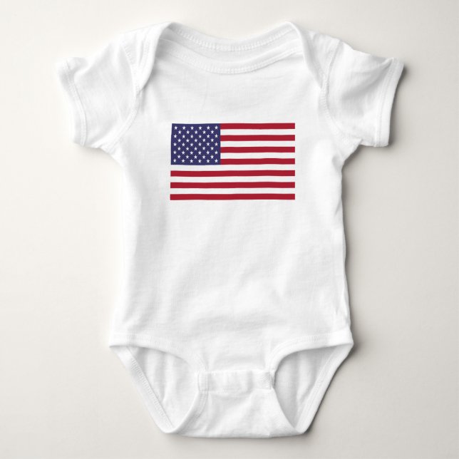 Body Para Bebê Bandeira dos Estados Unidos (Frente)