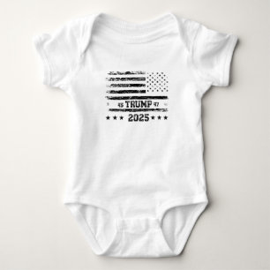 Body Para Bebê Bandeira dos Estados Unidos.Presidente Donald Trum