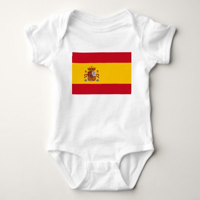 Body Para Bebê Bandeira Espanhola (Espanha) (Frente)