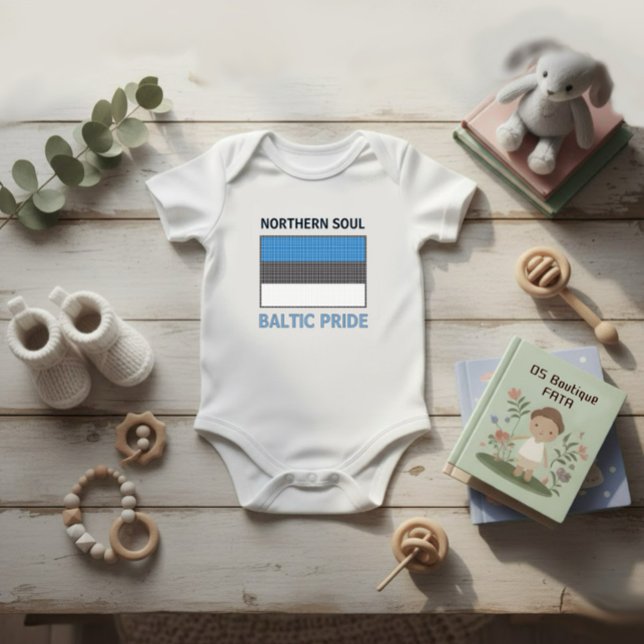 Body Para Bebê Bandeira estônia (Criador carregado)