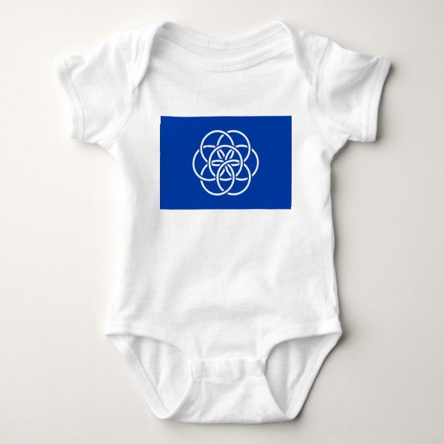 Body Para Bebê Bandeira Internacional do Planeta Terra (Frente)