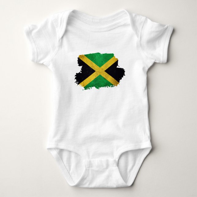 Body Para Bebê Bandeira jamaicana (Frente)