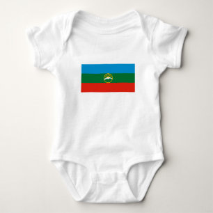 Body Para Bebê Bandeira Karachay Cherkessia