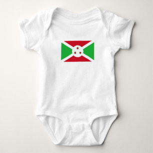 Body Para Bebê Bandeira Patriótica do Burundi