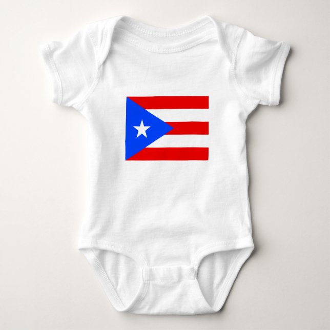 Body Para Bebê Bandeira Porto Rico (Frente)