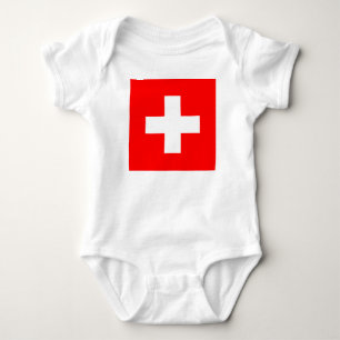 Body Para Bebê Bandeira Suíça (Suiça)