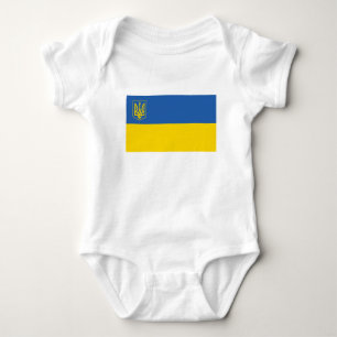 Body Para Bebê Bandeira Trident da Ucrânia