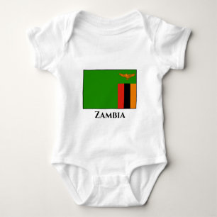 Body Para Bebê Bandeira Zâmbia