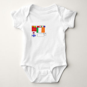 Body Para Bebê bandeiras do mundo