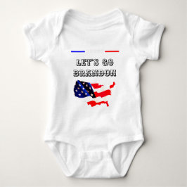 Body Para Bebê Bandeirinha Personalizada LET'S GO BRANDON Trump 2