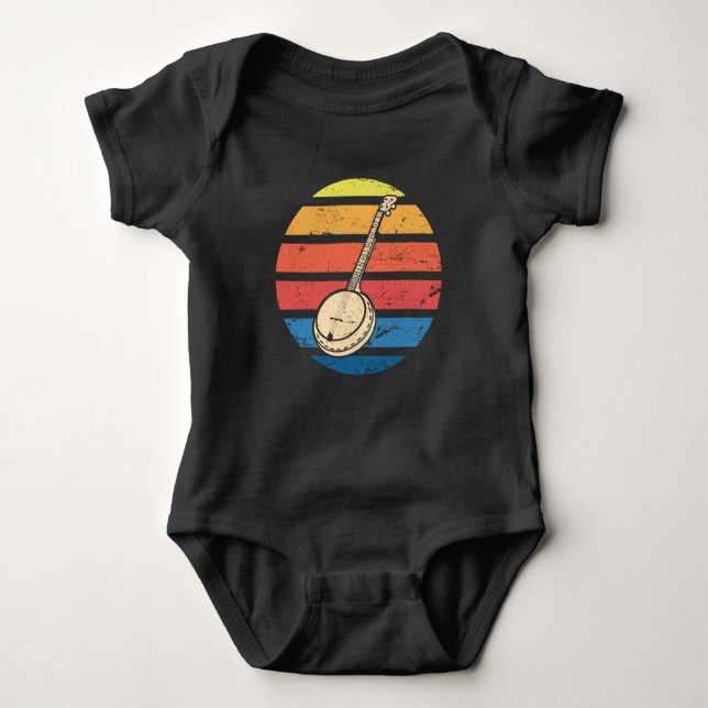 Body Para Bebê Banjo Bluegrass presente para músicos (Frente)