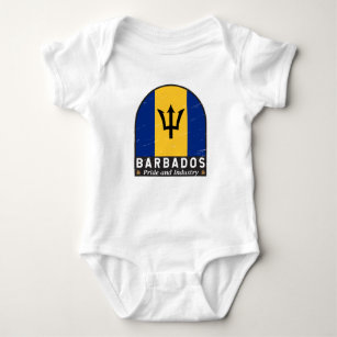 Body Para Bebê Barbados Flag Emblem Distress Vintage