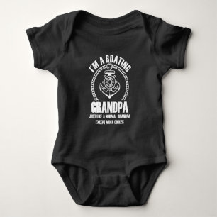 Body Para Bebê  Barco Avô Capitão Boat Lover Sailer