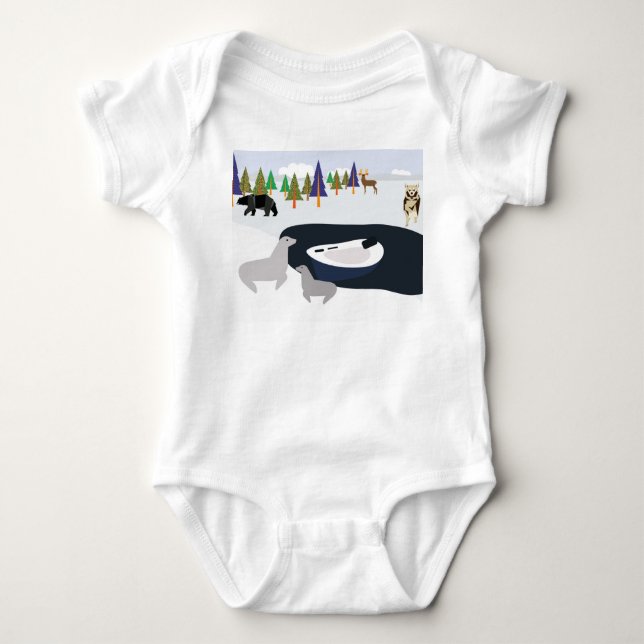 Body Para Bebê Barco congelado (Frente)