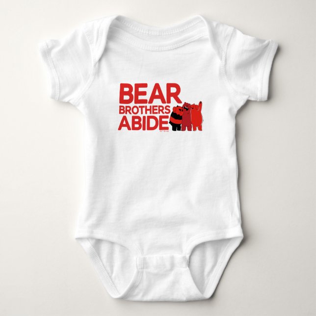 Body Para Bebê Bare Bears - Bear Brothers Abide (Frente)