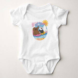 Body Para Bebê Bare Bears - Olá Summer! Vamos se divirta