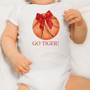 Body Para Bebê Basquete Personalizado com arco Vá Time