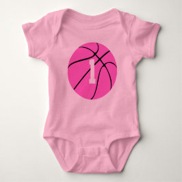 Body Para Bebê Basquete Rosa