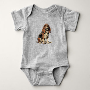 Body Para Bebê Basset Hound