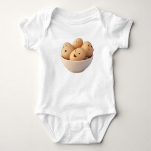Body Para Bebê Batatas-Cute em uma tigela