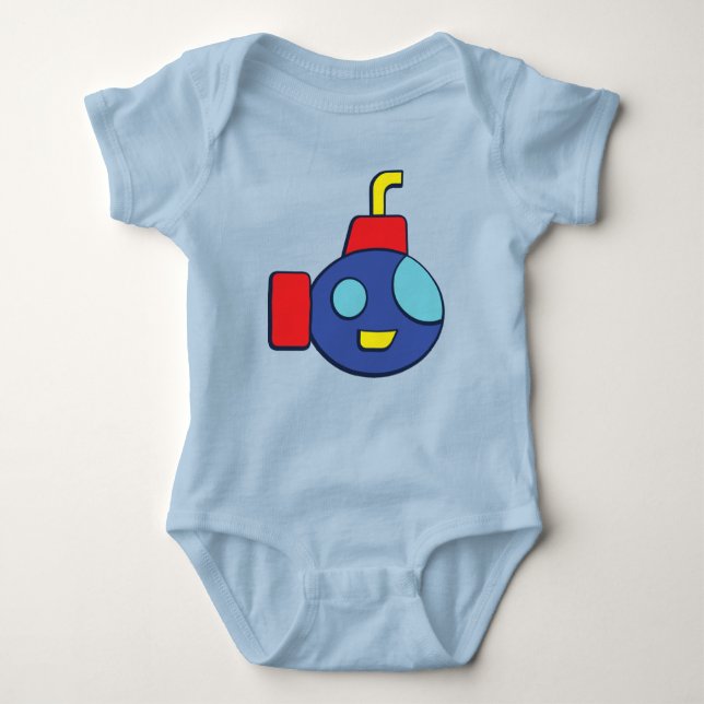 Body Para Bebê Bath Time Ricos Submarinos Bebê Bodô (Frente)