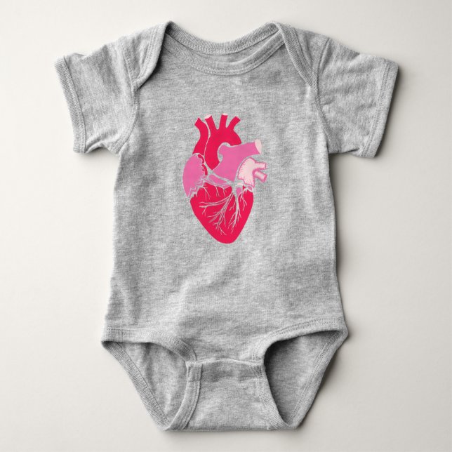 Body Para Bebê Batida Cardíaca Um Pedaço (Frente)