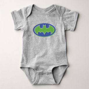 Body Para Bebê Batman   Símbolo roxo e verde