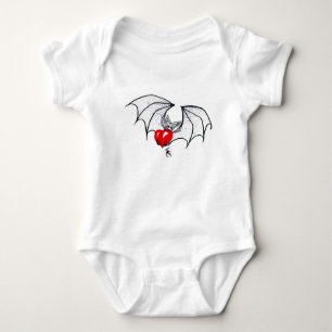 Body Para Bebê Batty Heart Baby Bodyfit