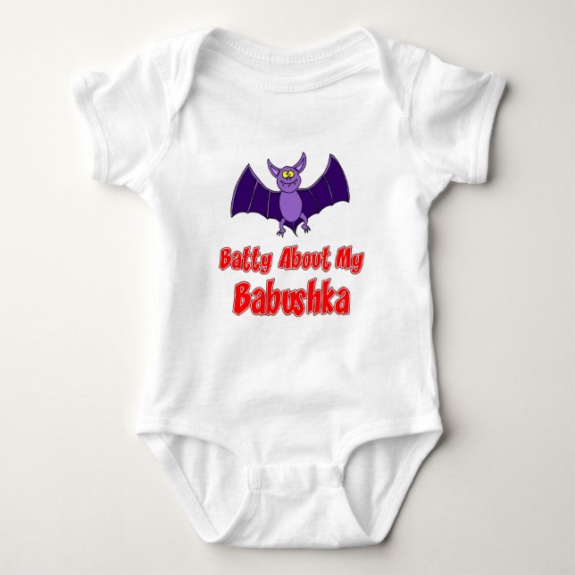 Body Para Bebê Batty Sobre Babushka (Frente)