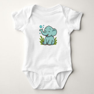 Body Para Bebê Bble Elephant Baby Tee Tiny Smile