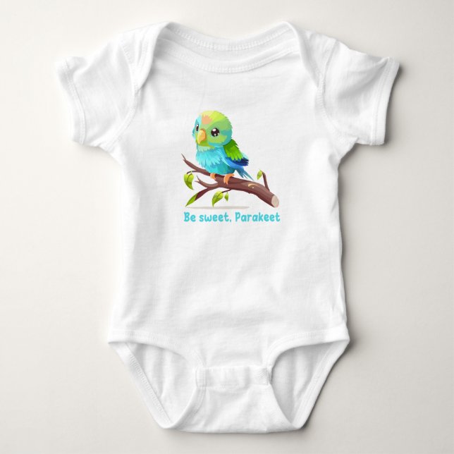 Body Para Bebê Be sweet, Parakeet (Frente)