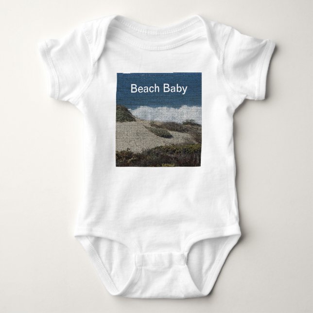 Body Para Bebê Beach Baby California Paisagem costeira Oceano (Frente)