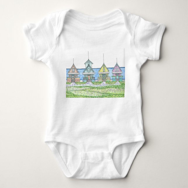Body Para Bebê Beach Shack Life 1; Baby Clothing (Frente)